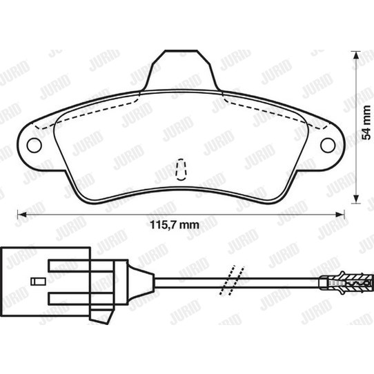 Слика на комплет феродо, дискови кочници JURID 571755D за Ford Mondeo 1 Estate (BNP) 2.0 i 16V 4x4 - 136 коњи бензин