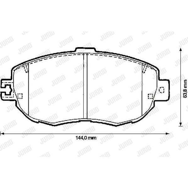 Слика на комплет феродо, дискови кочници JURID 572380J за Lexus GS Saloon (JZS160) 300 - 219 коњи бензин