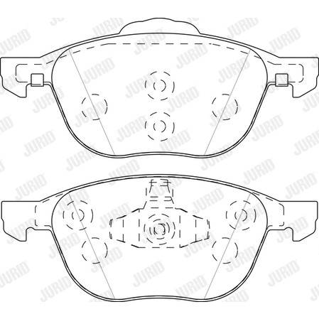 Слика на комплет феродо, дискови кочници JURID 573753J за Ford Focus 3 Hatchback 1.6 TDCi - 115 коњи дизел