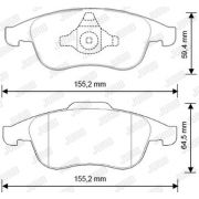 Слика 2 на комплет феродо, дискови кочници JURID White Low Dust 573268JC