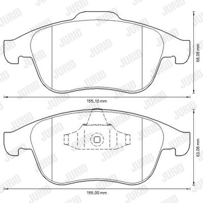 Слика на комплет феродо, дискови кочници JURID White Low Dust 573316JC за Renault Megane CC 1.5 dCi (EZ09, EZ1G, EZ0D) - 110 коњи дизел