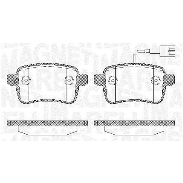 Слика на комплет феродо, дискови кочници MAGNETI MARELLI 363916060129 за Alfa Romeo Giulietta (940) 1.4 TB - 116 коњи бензин