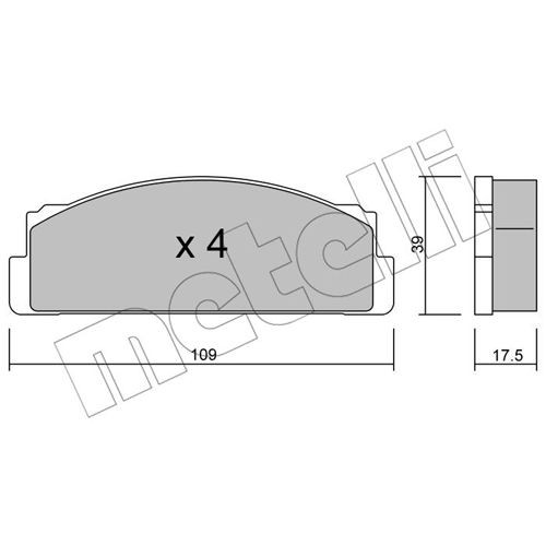 Слика на Комплет феродо, дискови кочници METELLI 22-0001-0