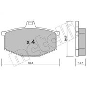 Слика 1 $на Комплет феродо, дискови кочници METELLI 22-0012-0