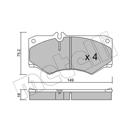 Слика на комплет феродо, дискови кочници METELLI 22-0014-0 за камион MAN G 90 9.150 FOC - 150 коњи дизел