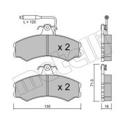 Слика 1 на комплет феродо, дискови кочници METELLI 22-0031-0