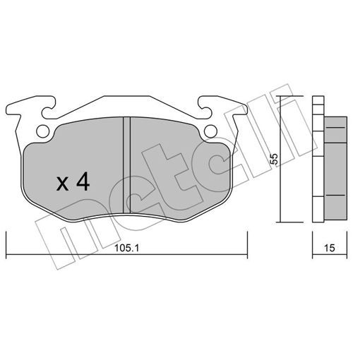 Слика на Комплет феродо, дискови кочници METELLI 22-0036-5