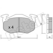 Слика 1 $на Комплет феродо, дискови кочници METELLI 22-0036-5