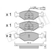 Слика 1 $на Комплет феродо, дискови кочници METELLI 22-0057-4