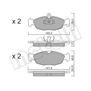 Слика 1 на комплет феродо, дискови кочници METELLI 22-0077-0