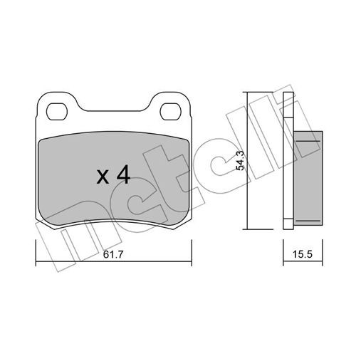 Слика на комплет феродо, дискови кочници METELLI 22-0092-1 за Mercedes S-class Saloon (w124) 300 E (124.030) - 180 коњи бензин