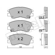 Слика 1 на комплет феродо, дискови кочници METELLI 22-0115-0