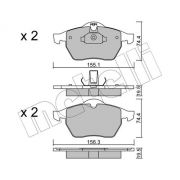 Слика 1 на комплет феродо, дискови кочници METELLI 22-0118-0