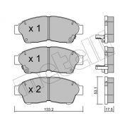 Слика 1 на комплет феродо, дискови кочници METELLI 22-0149-0