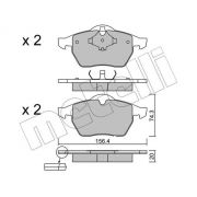 Слика 1 на комплет феродо, дискови кочници METELLI 22-0181-2