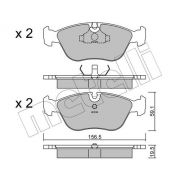 Слика 1 на комплет феродо, дискови кочници METELLI 22-0182-0