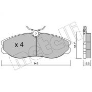 Слика 1 на комплет феродо, дискови кочници METELLI 22-0198-0