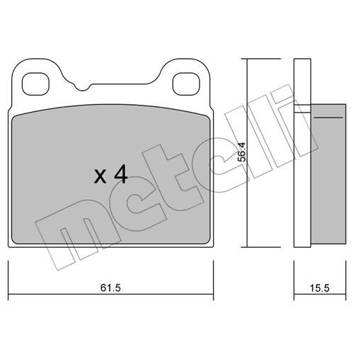 Слика на комплет феродо, дискови кочници METELLI 22-0200-0 за Volvo S70 Saloon (P80) 2.4 Blu-Fuel - 140 коњи Бензин/Метан (CNG)