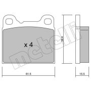 Слика 1 на комплет феродо, дискови кочници METELLI 22-0200-0