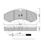 Слика 1 $на Комплет феродо, дискови кочници METELLI 22-0212-0