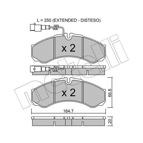 Слика на Комплет феродо, дискови кочници METELLI 22-0212-9