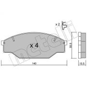 Слика 1 $на Комплет феродо, дискови кочници METELLI 22-0227-0