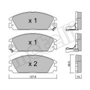 Слика 1 $на Комплет феродо, дискови кочници METELLI 22-0237-1