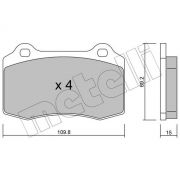 Слика 1 $на Комплет феродо, дискови кочници METELLI 22-0251-2