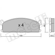 Слика 1 $на Комплет феродо, дискови кочници METELLI 22-0265-0