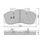 Слика 1 на комплет феродо, дискови кочници METELLI 22-0267-0