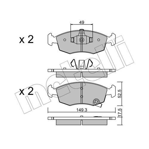 Слика на Комплет феродо, дискови кочници METELLI 22-0274-5