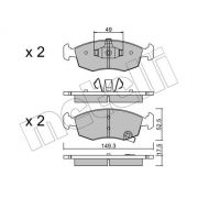 Слика 1 на комплет феродо, дискови кочници METELLI 22-0274-5