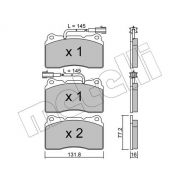 Слика 1 $на Комплет феродо, дискови кочници METELLI 22-0288-0