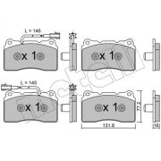 Слика 1 на комплет феродо, дискови кочници METELLI 22-0288-6