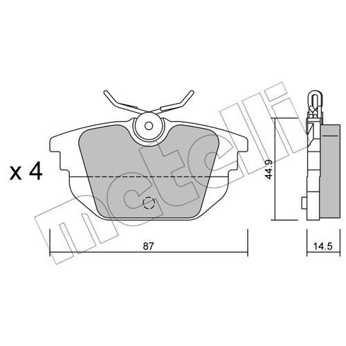 Слика на Комплет феродо, дискови кочници METELLI 22-0299-0