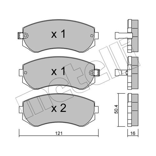 Слика на Комплет феродо, дискови кочници METELLI 22-0304-0