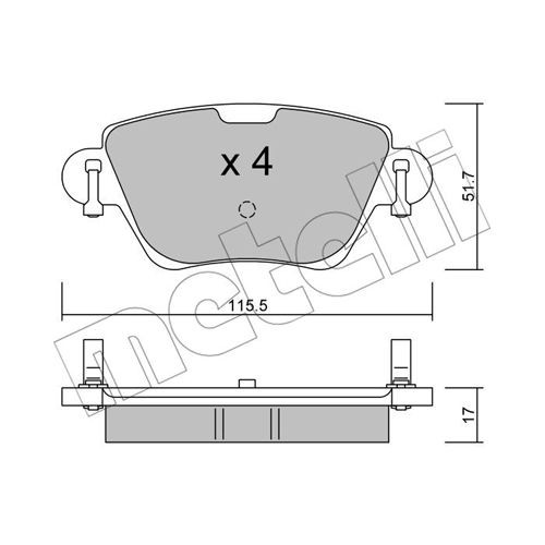 Слика на Комплет феродо, дискови кочници METELLI 22-0319-0