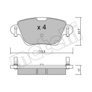 Слика 1 $на Комплет феродо, дискови кочници METELLI 22-0319-0