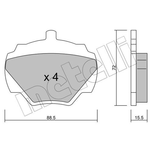 Слика на Комплет феродо, дискови кочници METELLI 22-0353-0