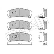 Слика 1 на комплет феродо, дискови кочници METELLI 22-0398-0