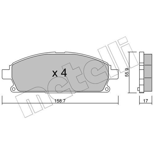 Слика на Комплет феродо, дискови кочници METELLI 22-0406-0