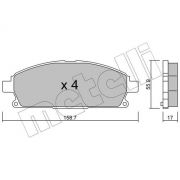 Слика 1 $на Комплет феродо, дискови кочници METELLI 22-0406-0