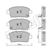 Слика 1 $на Комплет феродо, дискови кочници METELLI 22-0423-0