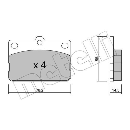 Слика на Комплет феродо, дискови кочници METELLI 22-0440-0