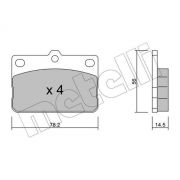 Слика 1 $на Комплет феродо, дискови кочници METELLI 22-0440-0