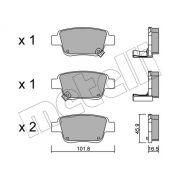 Слика 1 на комплет феродо, дискови кочници METELLI 22-0451-0