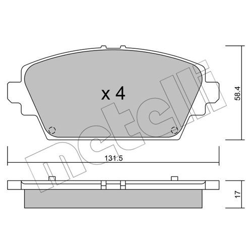 Слика на Комплет феродо, дискови кочници METELLI 22-0464-0