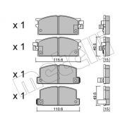 Слика 1 $на Комплет феродо, дискови кочници METELLI 22-0466-0