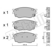 Слика 1 $на Комплет феродо, дискови кочници METELLI 22-0475-0