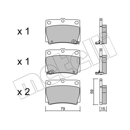 Слика на Комплет феродо, дискови кочници METELLI 22-0484-0